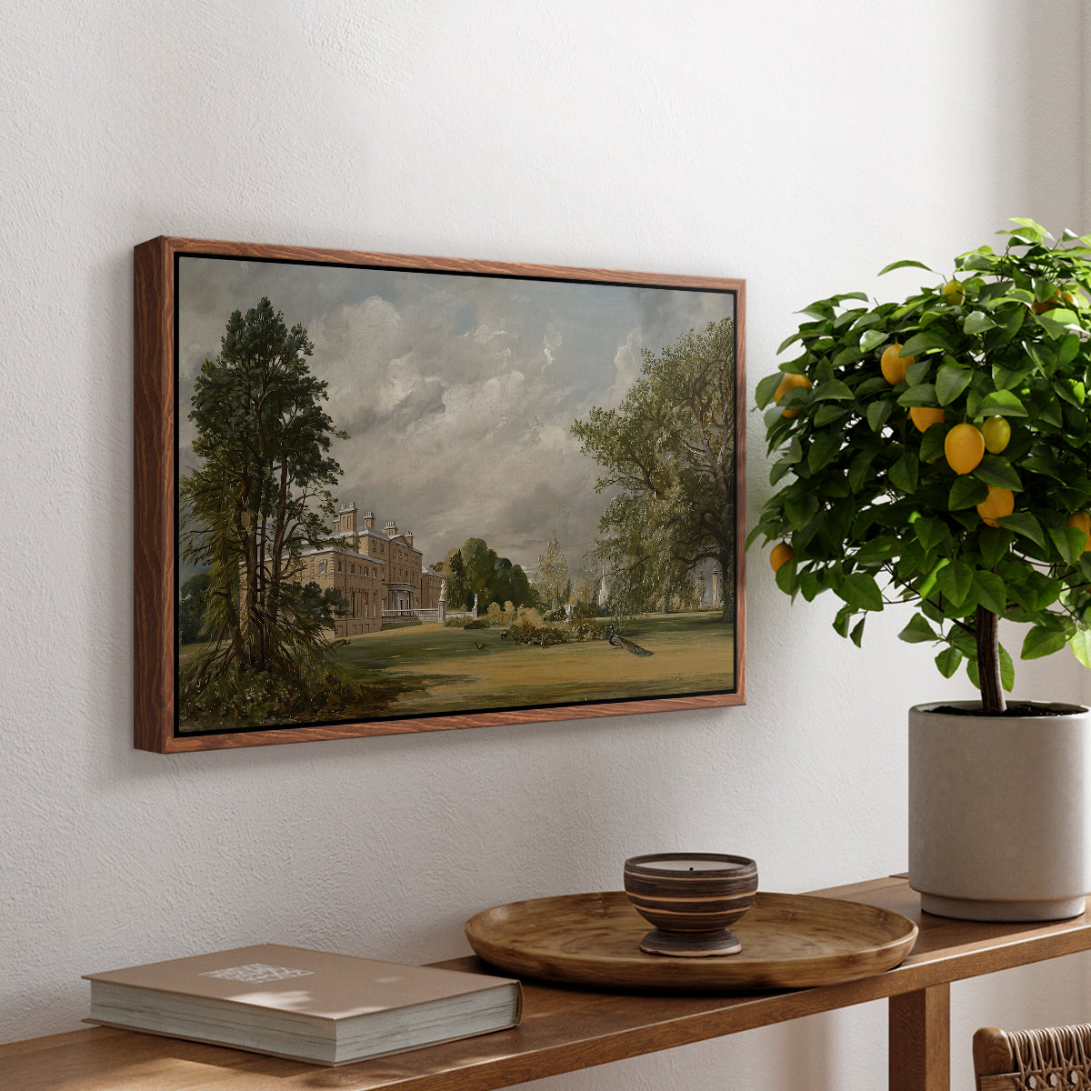 Malvern Hall, 1821 - Floater Framed Canvas Print