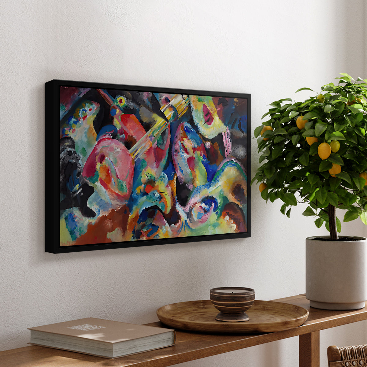 Improvisation. Deluge, 1913 - Floater Framed Canvas Print
