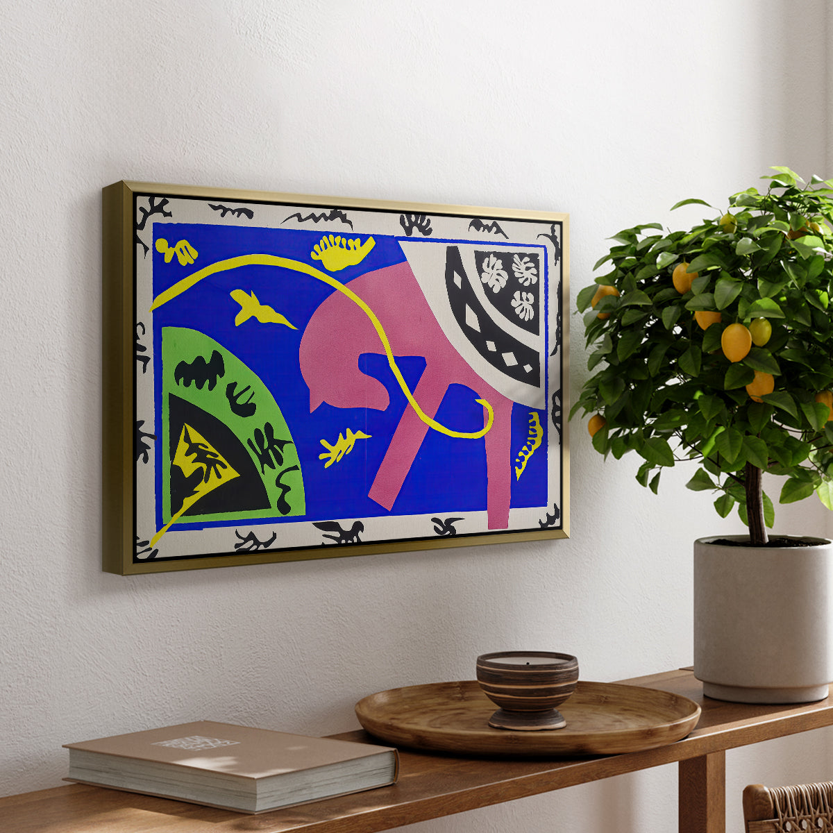 The Horse, the Rider and the Clown, from Jazz, 1947 - Floater Framed Canvas Print