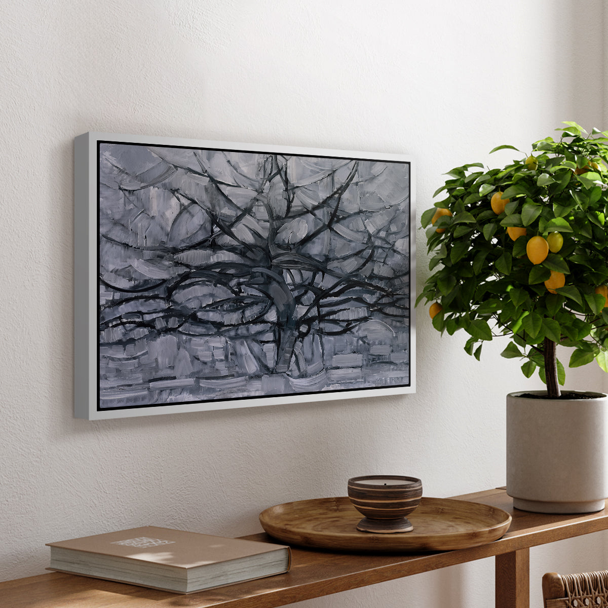 The Gray Tree, 1911 - Floater Framed Canvas Print