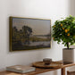 Landscape with a River, 1892 - Floater Framed Canvas Print