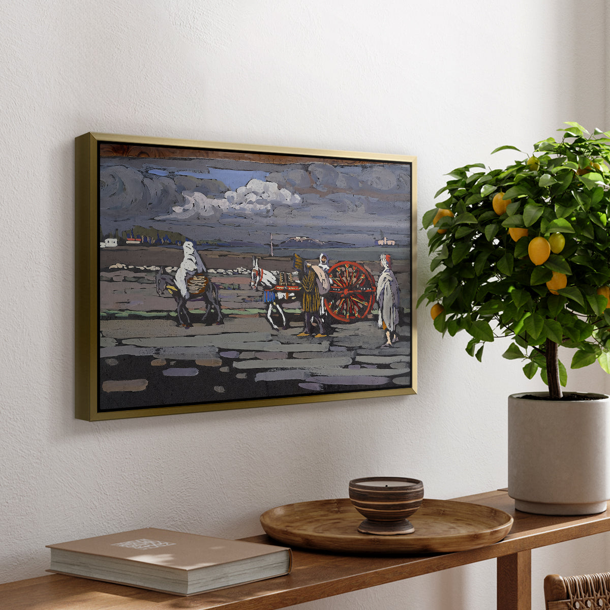 Country Road (Landstrasse), 1905 - Floater Framed Canvas Print