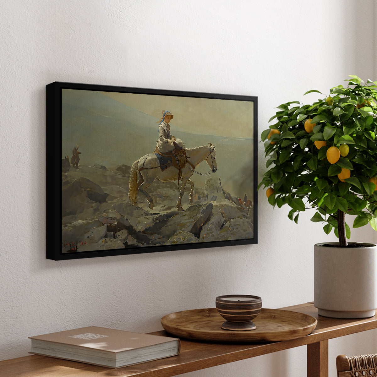 The Bridle Path, White Mountains, 1868 - Floater Framed Canvas Print