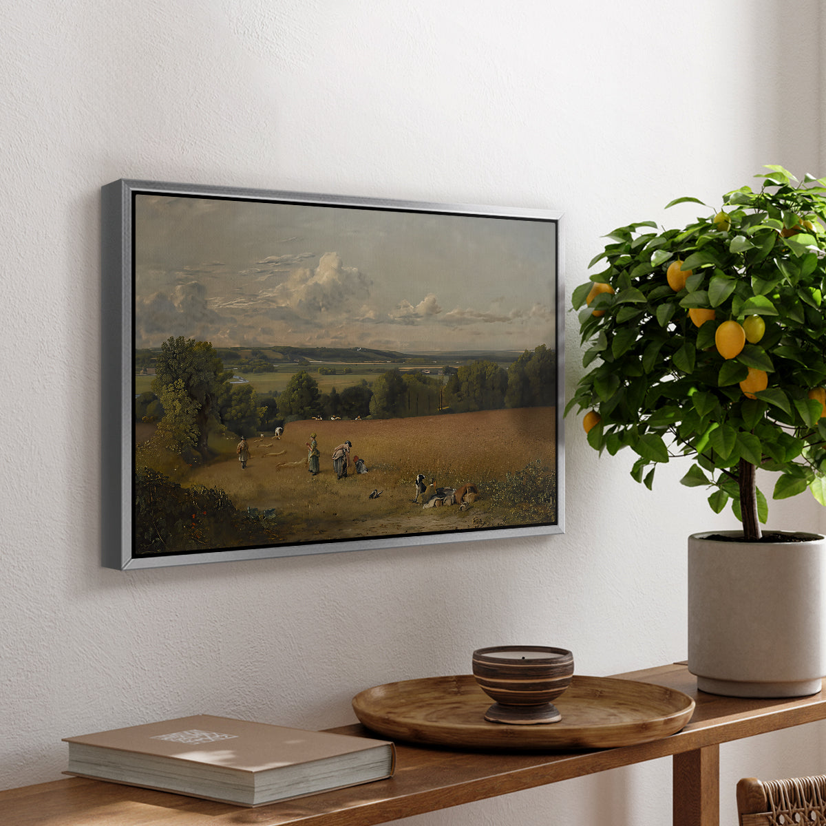 The Wheat Field, 1816 - Floater Framed Canvas Print