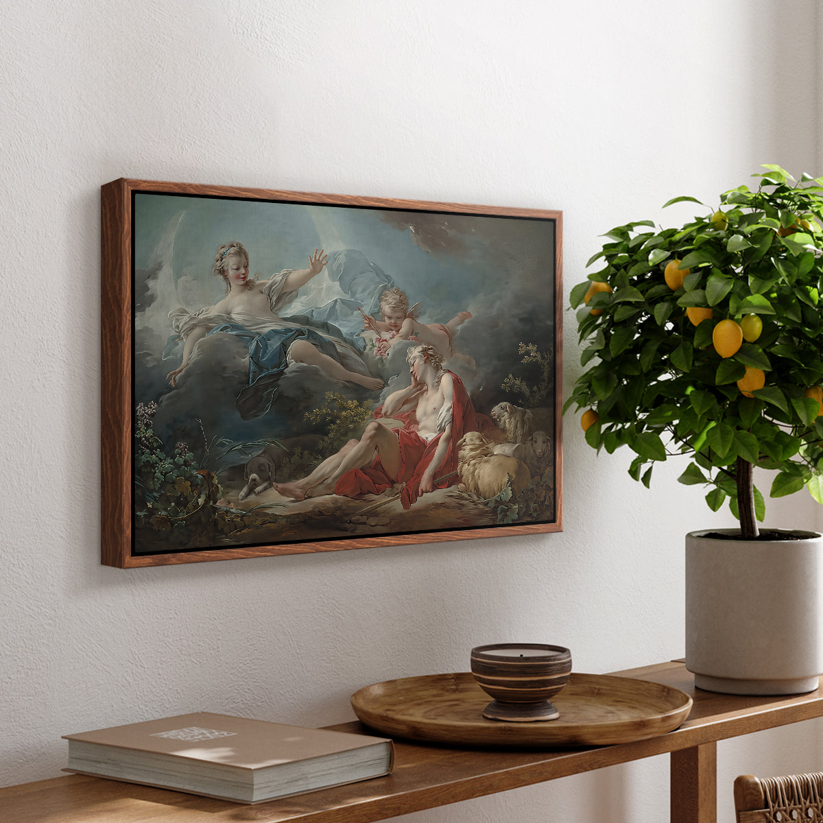 Diana and Endymion, c. 1753-1756 - Floater Framed Canvas Print