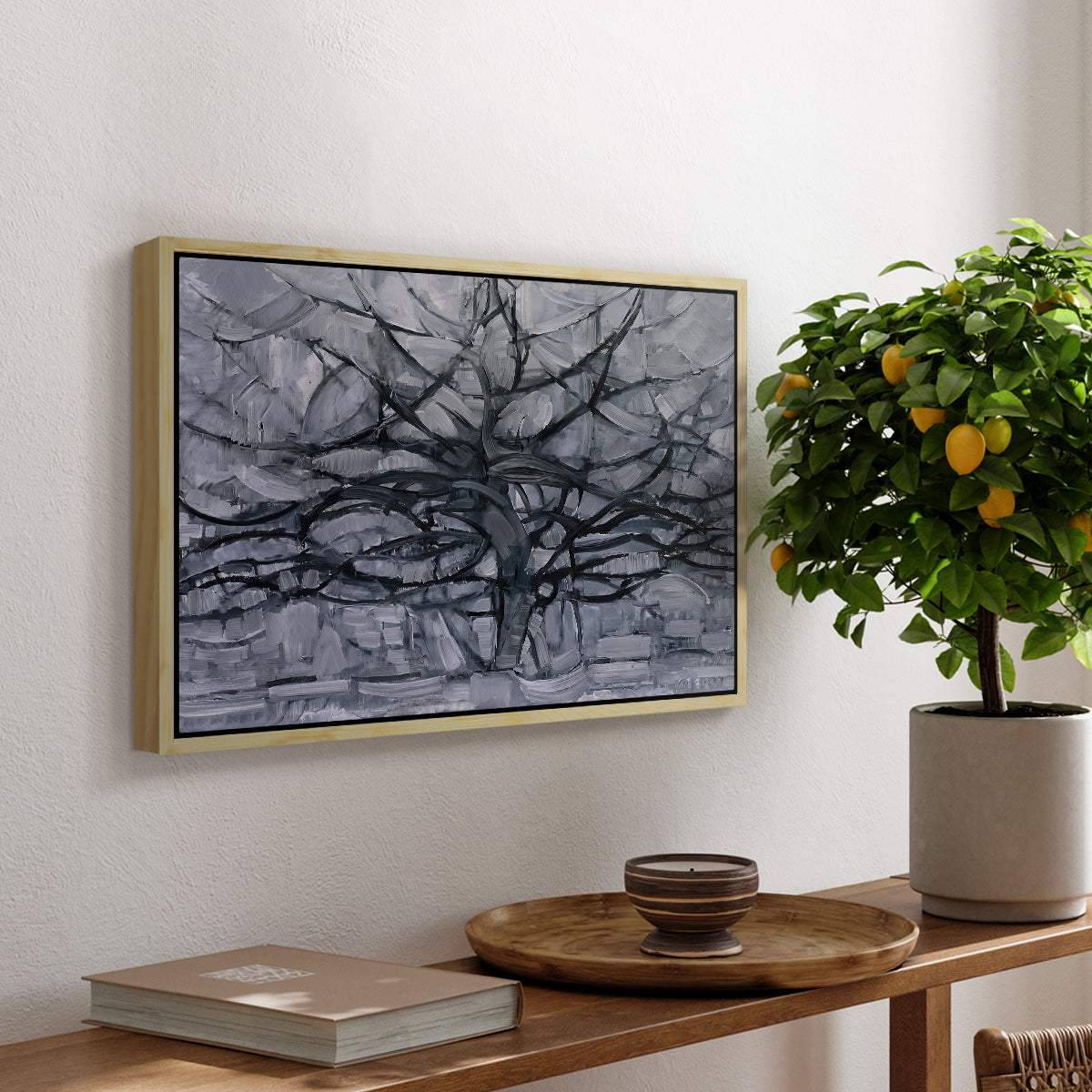 The Gray Tree, 1911 - Floater Framed Canvas Print