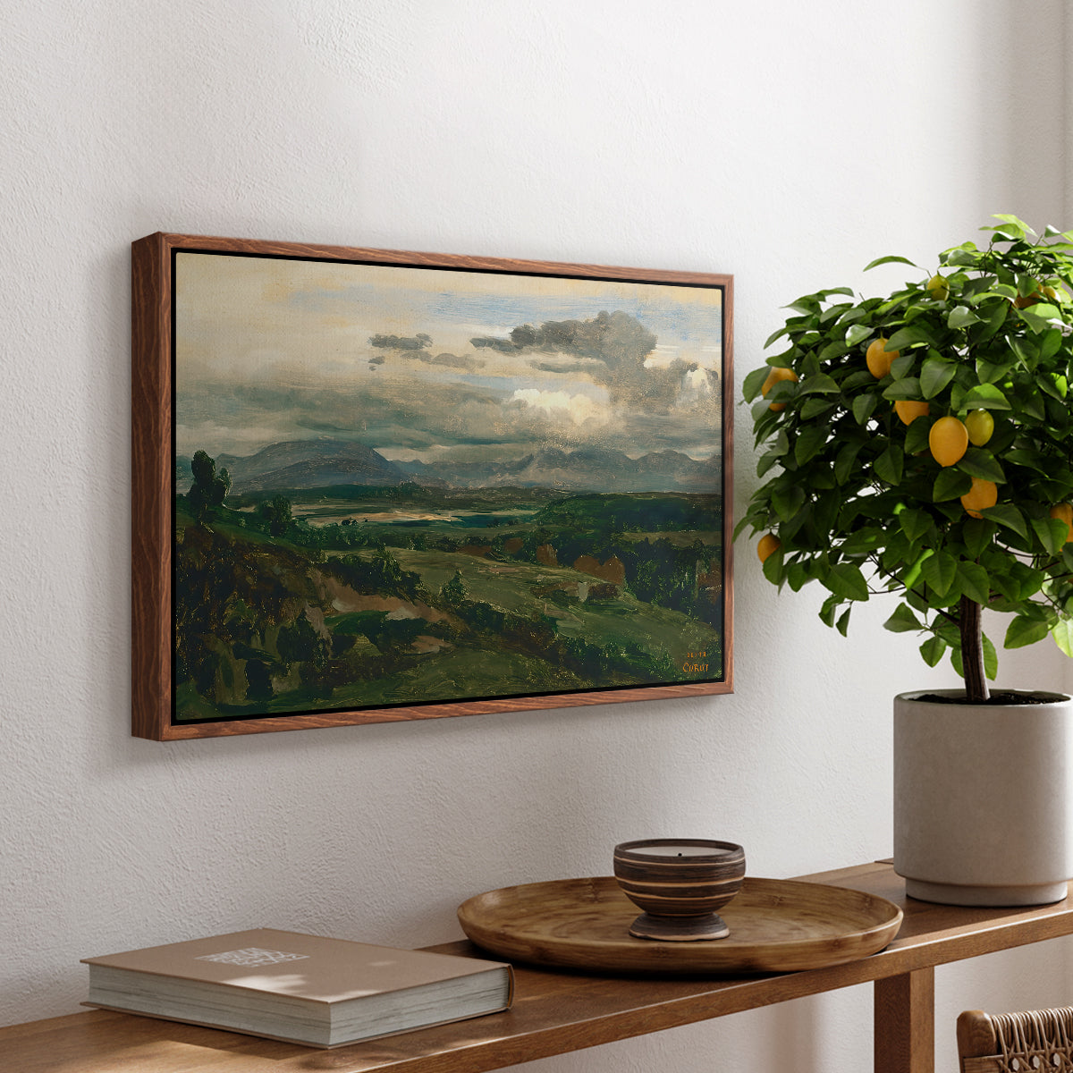 Civita Castellana, c. 1860s - Floater Framed Canvas Print