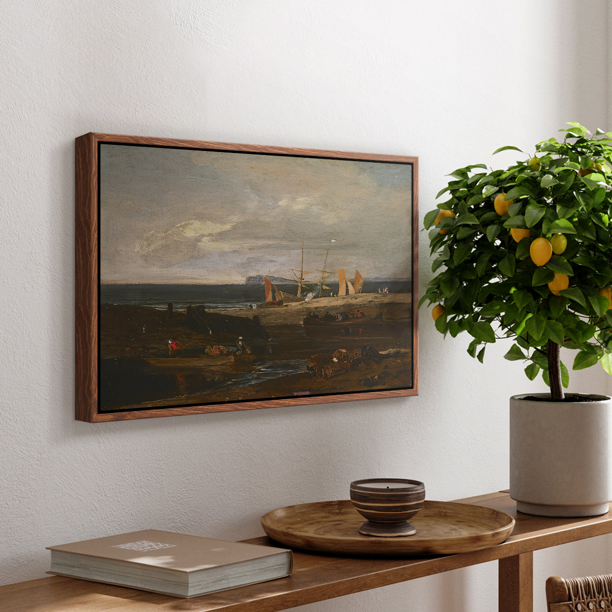 A Scene on the English Coast, c. 1798 - Floater Framed Canvas Print