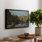 River Landscape with Cliffs, c. 1850-1860 - Floater Framed Canvas Print