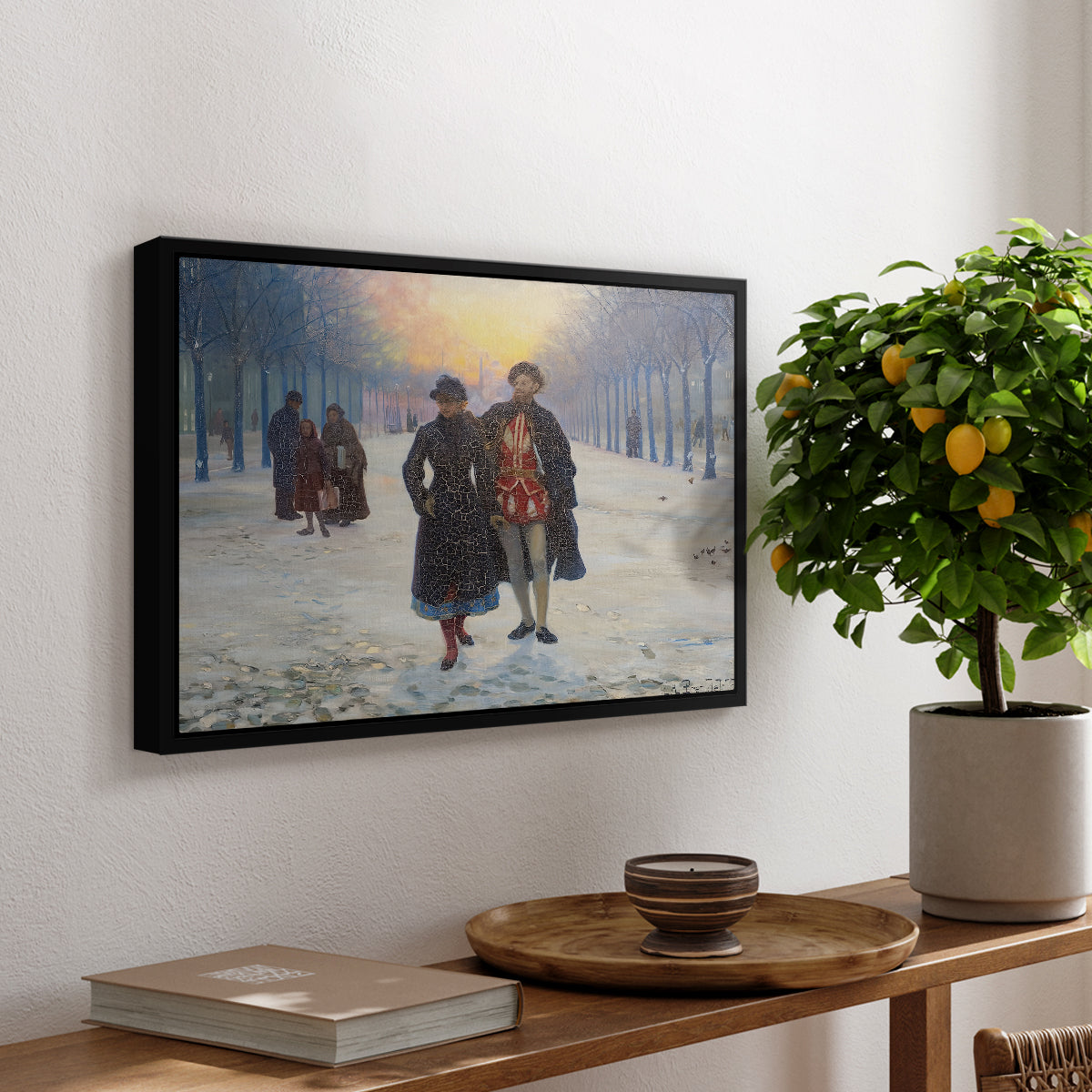 Morning after the Carnival, 1884 - Floater Framed Canvas Print