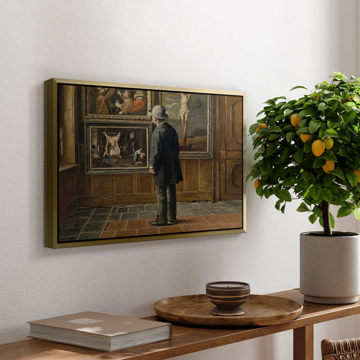 The Picture Lover, 1884 - Floater Framed Canvas Print