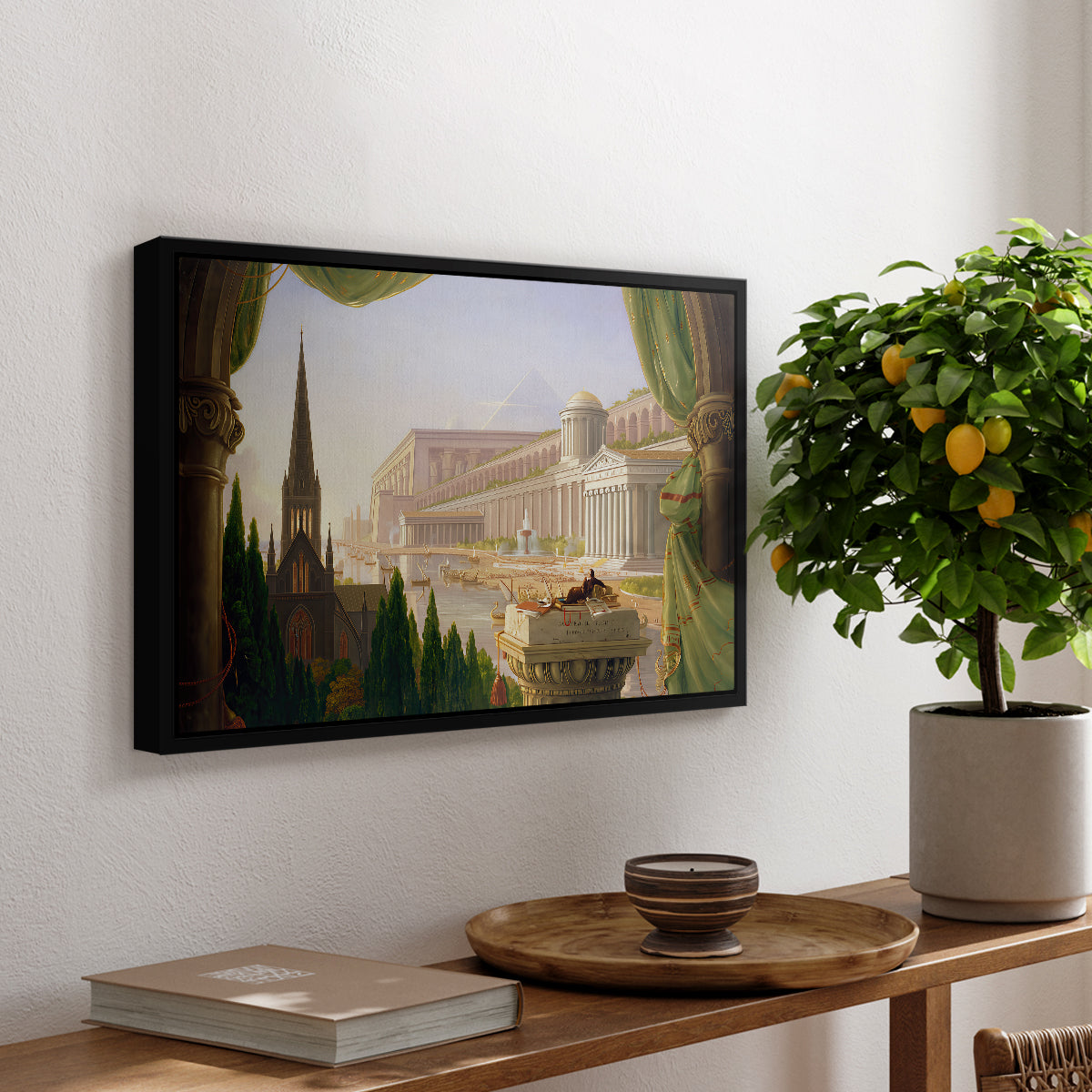 The Architect's Dream, 1840 - Floater Framed Canvas Print