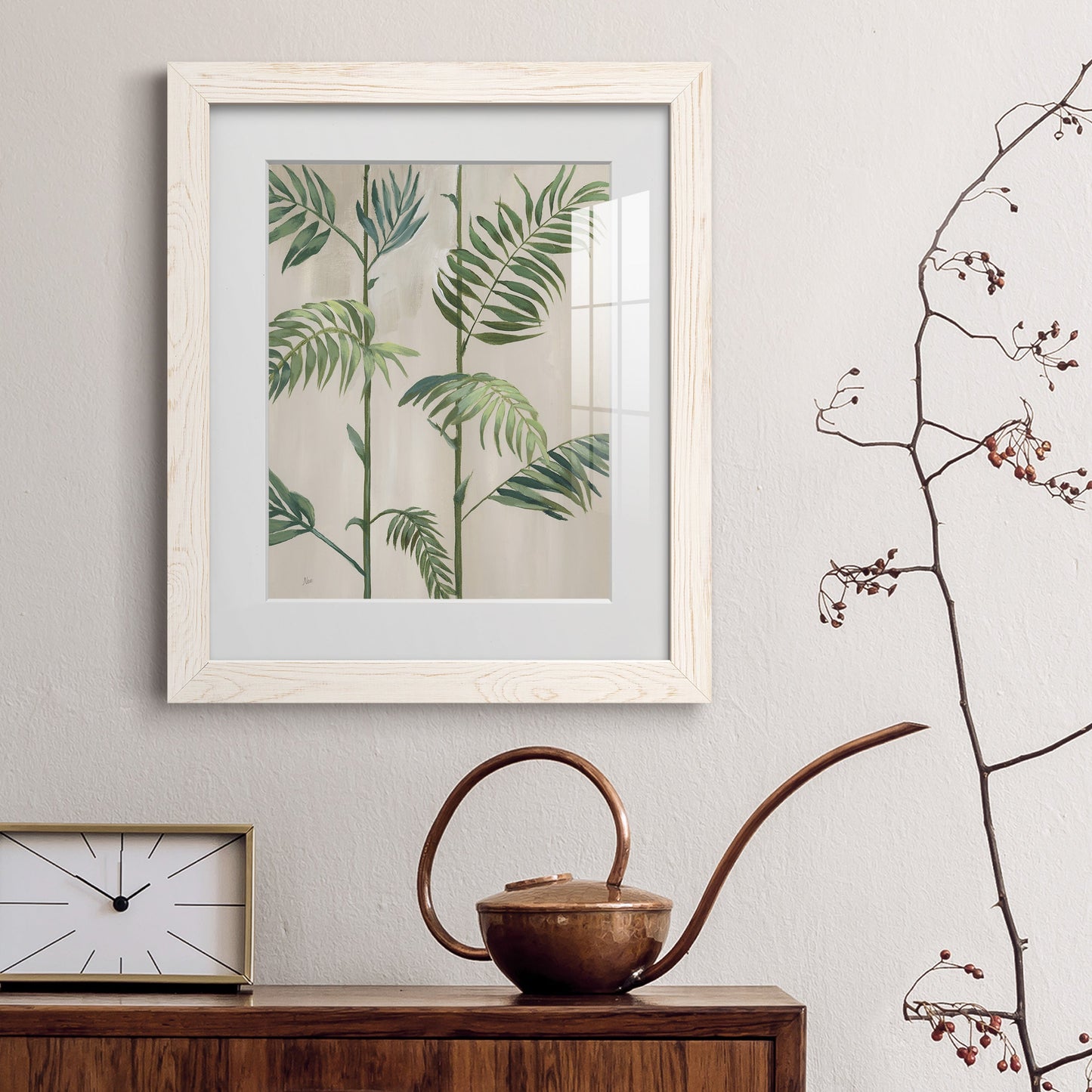 Modern Fronds I - Premium Framed Print - Distressed Barnwood Frame - Ready to Hang