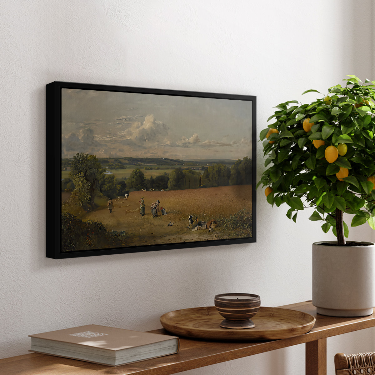 The Wheat Field, 1816 - Floater Framed Canvas Print