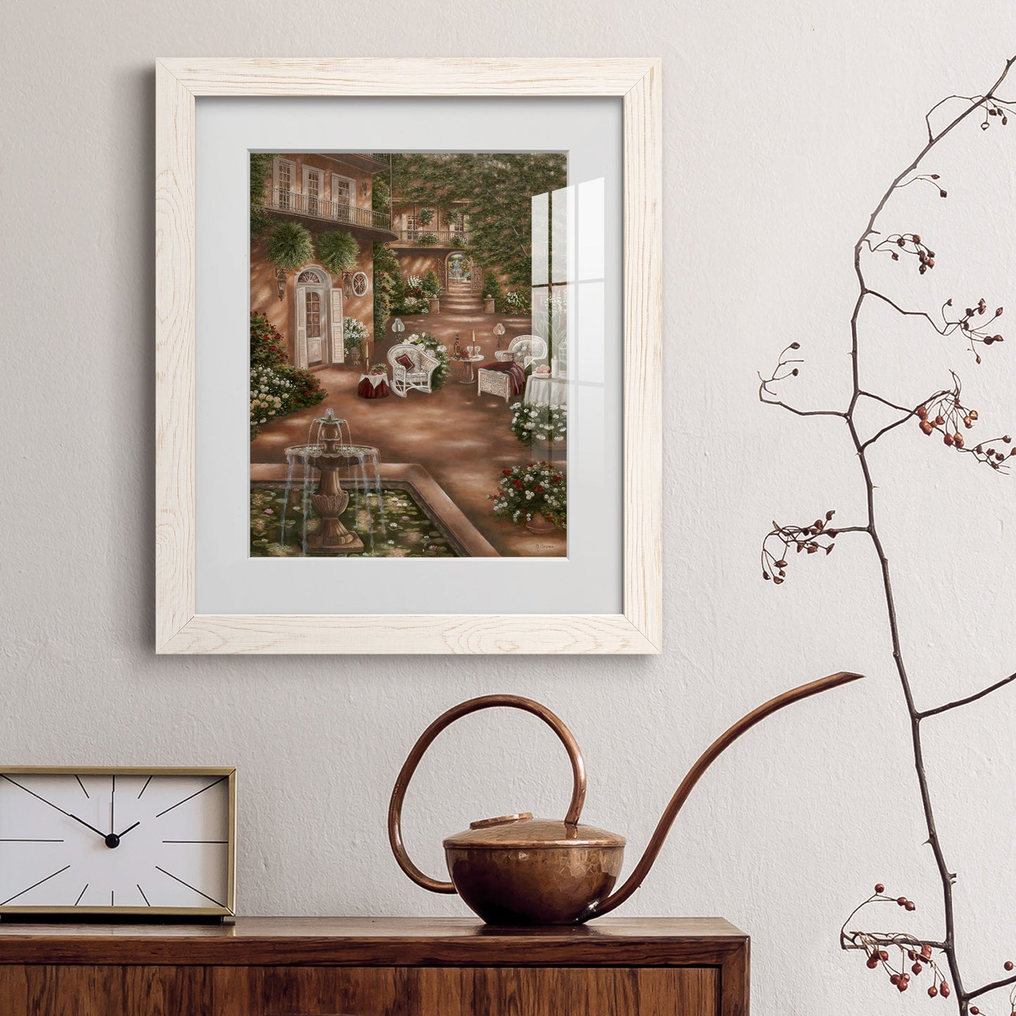 Evening Cocktails I - Premium Framed Print - Distressed Barnwood Frame - Ready to Hang