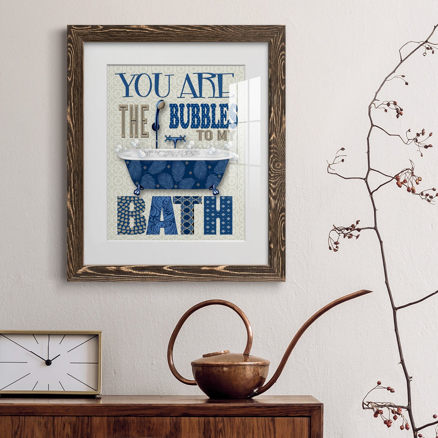 Bubble Bath - Premium Framed Print - Distressed Barnwood Frame - Ready to Hang