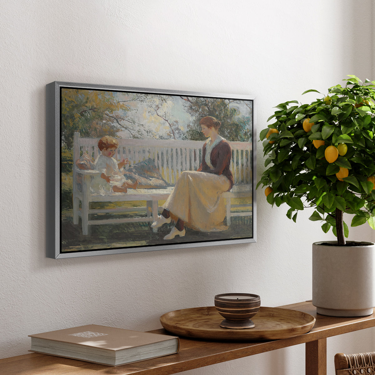 Eleanor and Benny, 1916 - Floater Framed Canvas Print