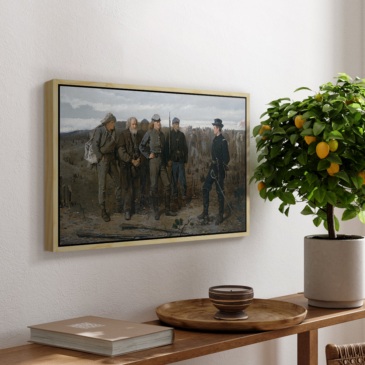 Prisoners from the Front, 1866 - Floater Framed Canvas Print