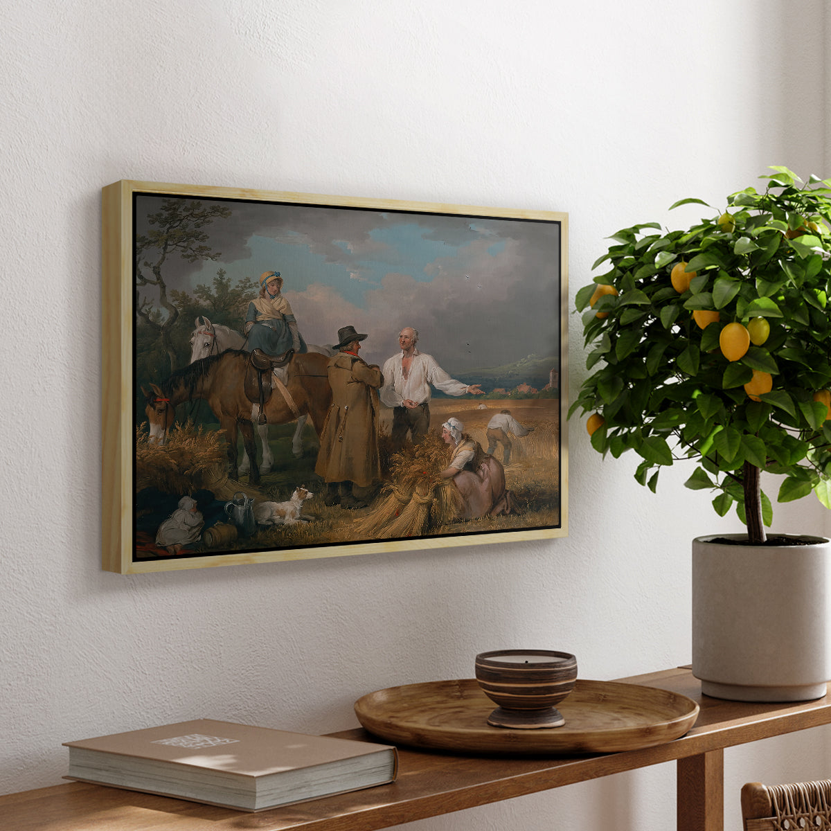 The Reapers, 1800 - Floater Framed Canvas Print