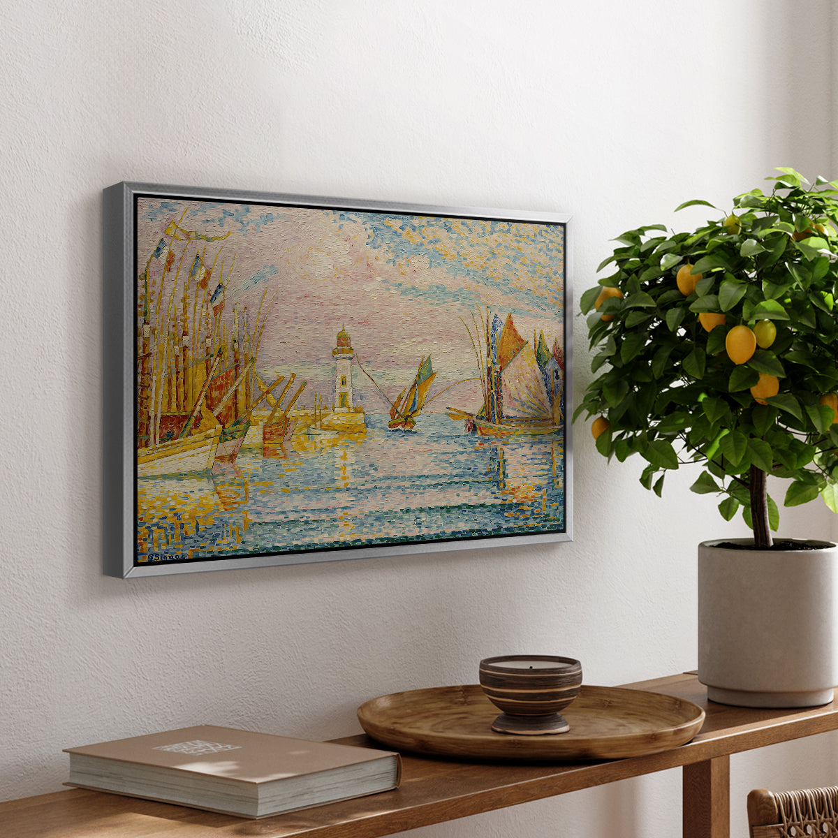 The Lighthouse at Groix, 1925 - Floater Framed Canvas Print