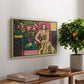 Seated Woman with a Vase of Amaryllis, 1941 - Floater Framed Canvas Print