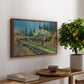 Orchard in Blossom, Bordered by Cypresses, 1888 - Floater Framed Canvas Print