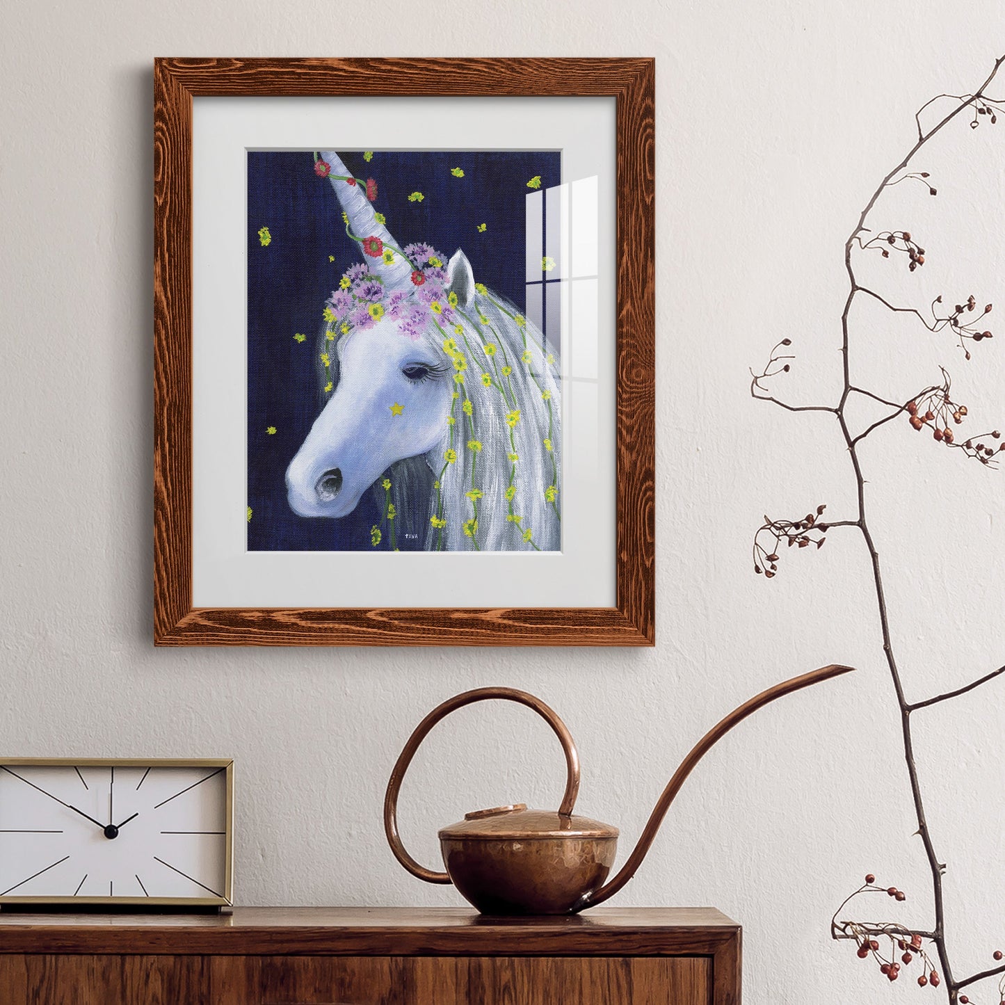 Unicorn IV - Premium Framed Print - Distressed Barnwood Frame - Ready to Hang