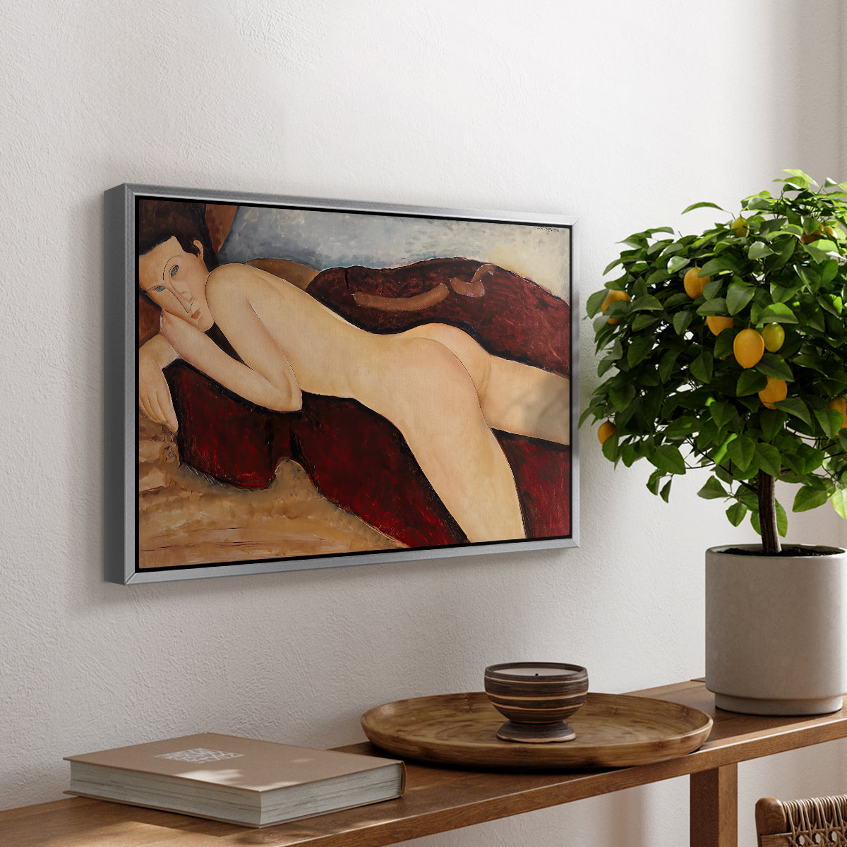 Reclining Nude from the Back (Nu couché de dos), c. 1917 - Floater Framed Canvas Print