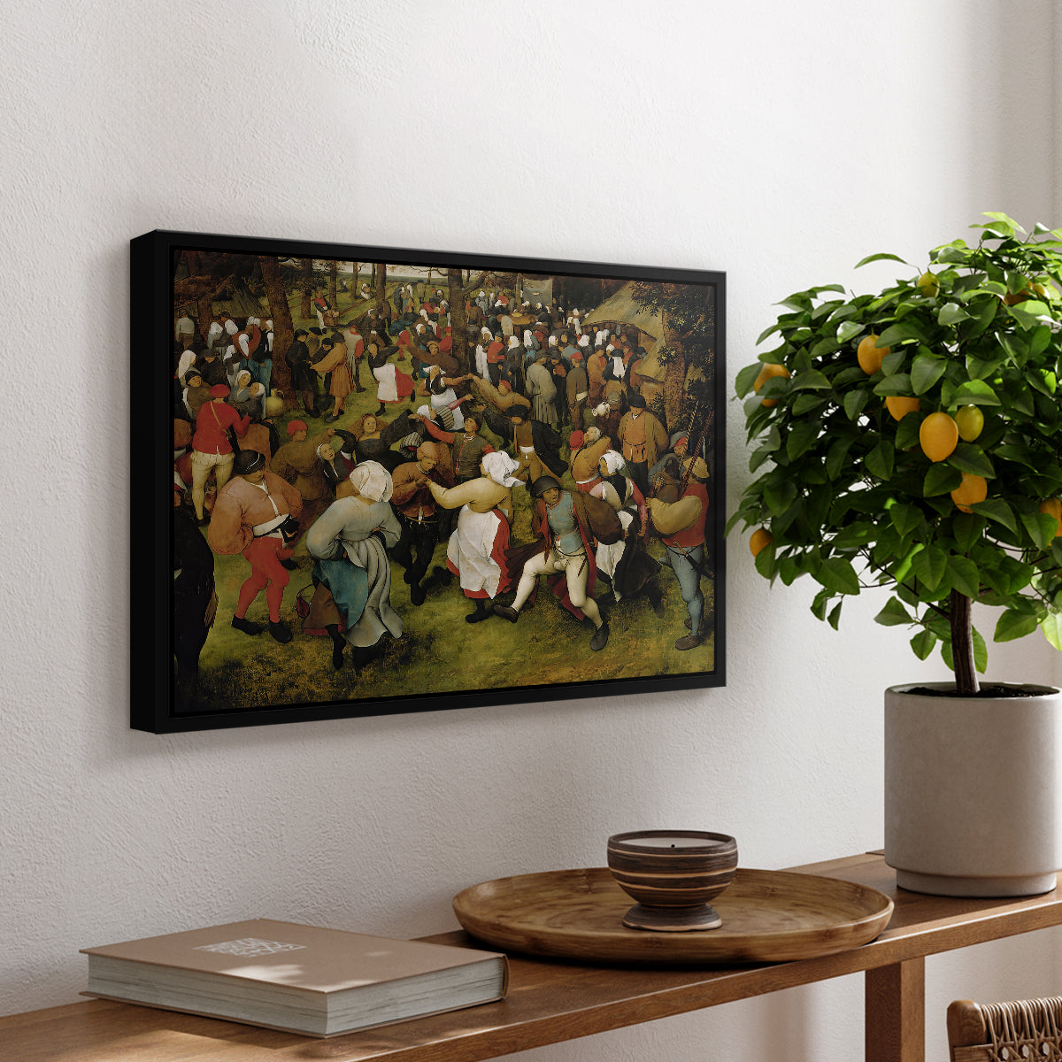 The Wedding Dance, c. 1566 - Floater Framed Canvas Print