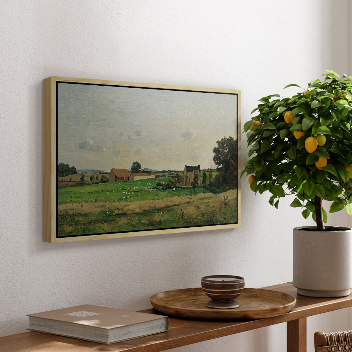 The Saulce Estate, 1869 - Floater Framed Canvas Print