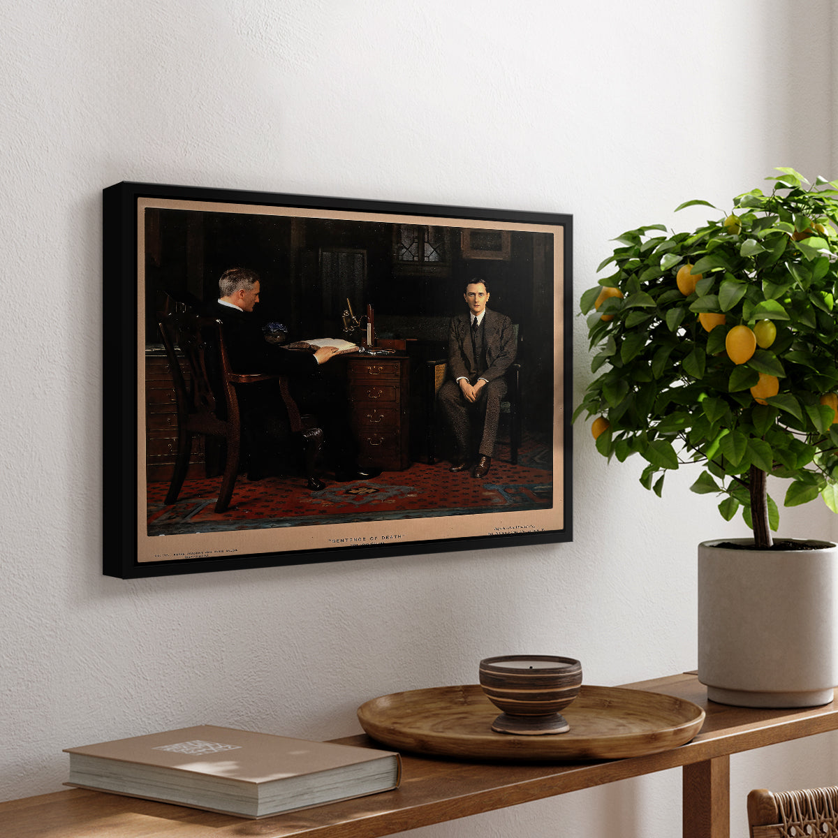 The Sentence of Death, 1908 - Floater Framed Canvas Print