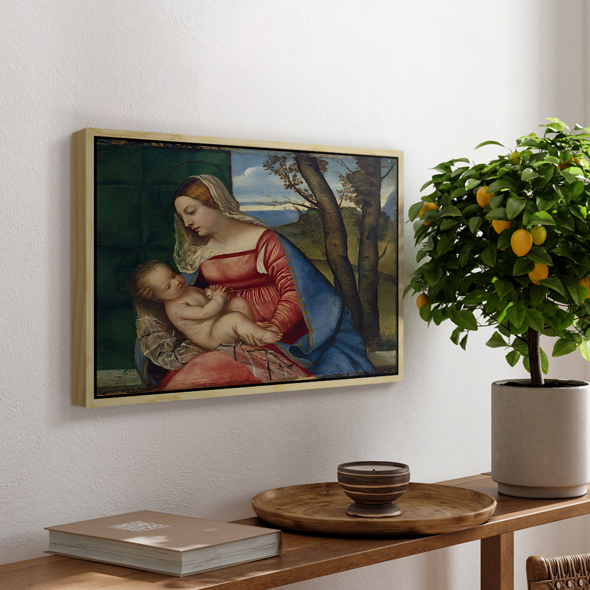 Madonna and Child, c. 1508 - Floater Framed Canvas Print