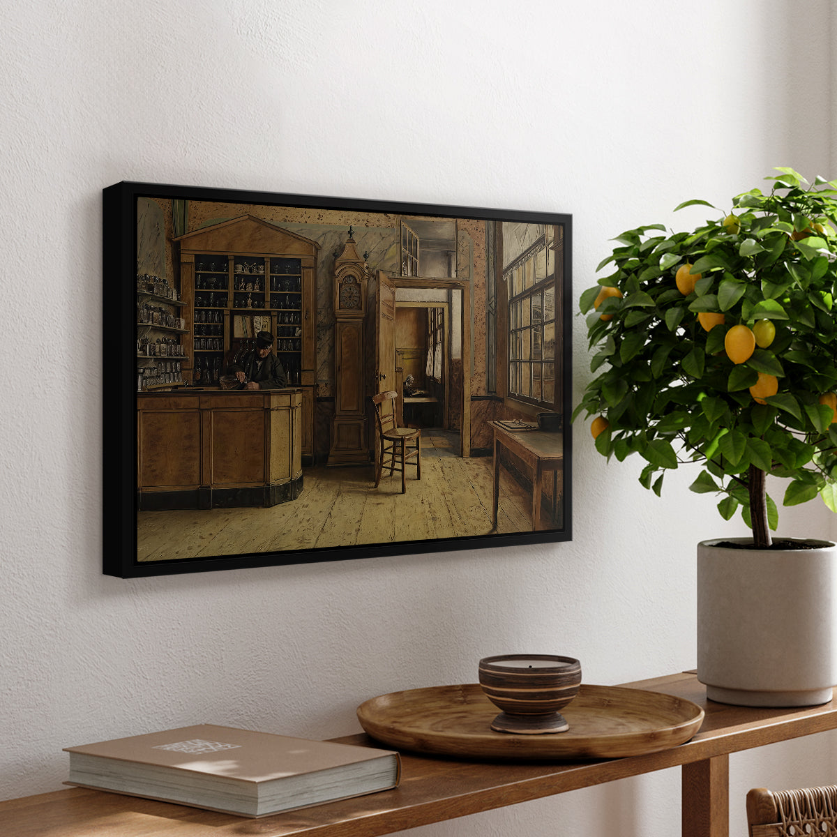 The Old Inn 'Het Loodshuis' in Antwerp, 1877 - Floater Framed Canvas Print