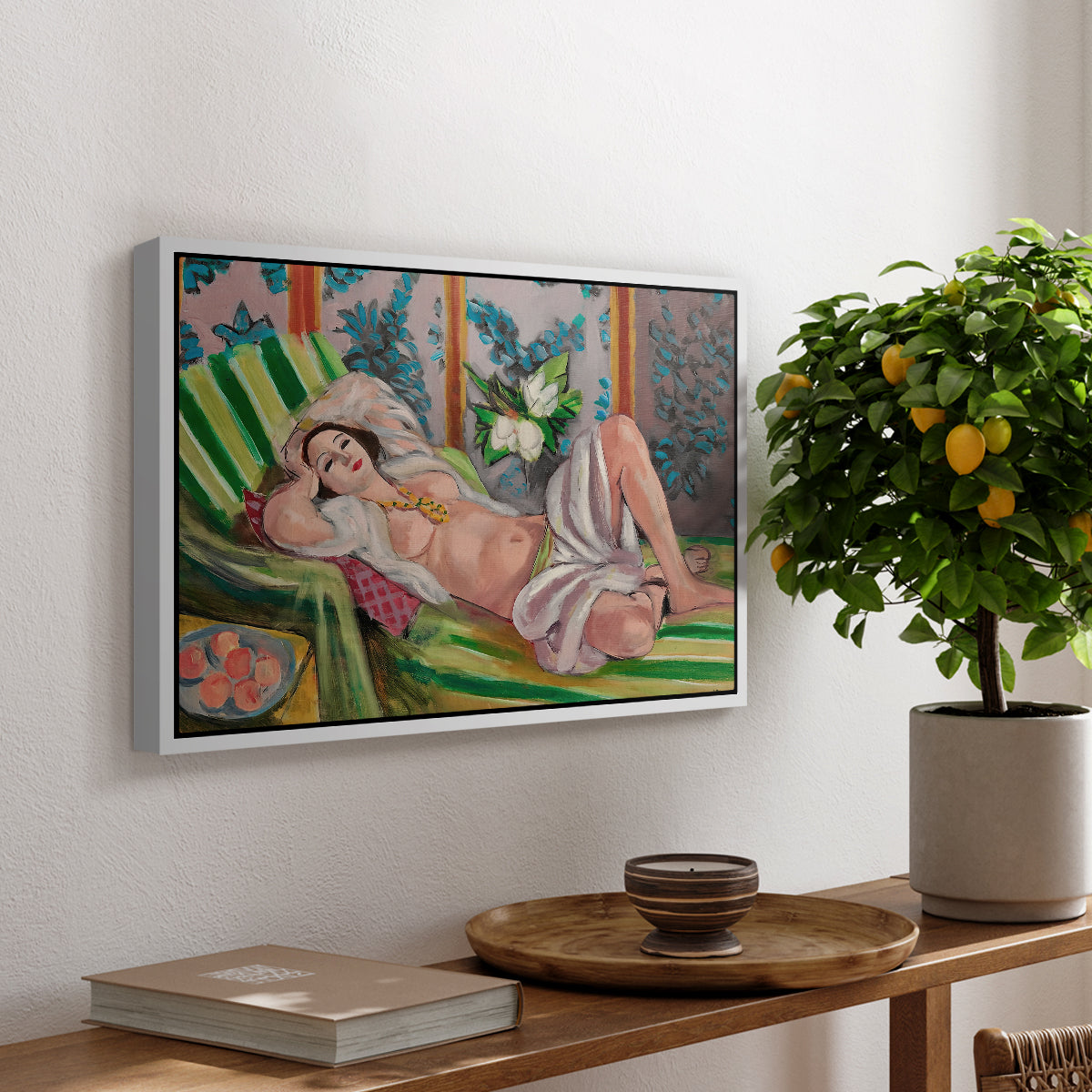 Odalisque Couchée Aux Magnolias, c. 1923 - Floater Framed Canvas Print