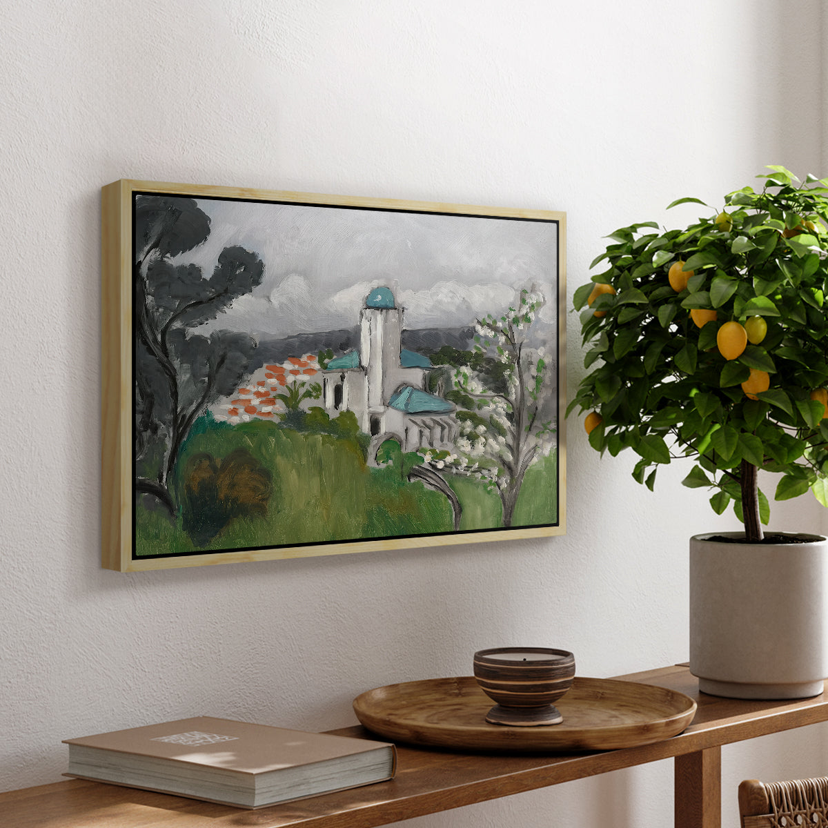The Blue Villa (La Villa Bleue), c. 1918 - Floater Framed Canvas Print