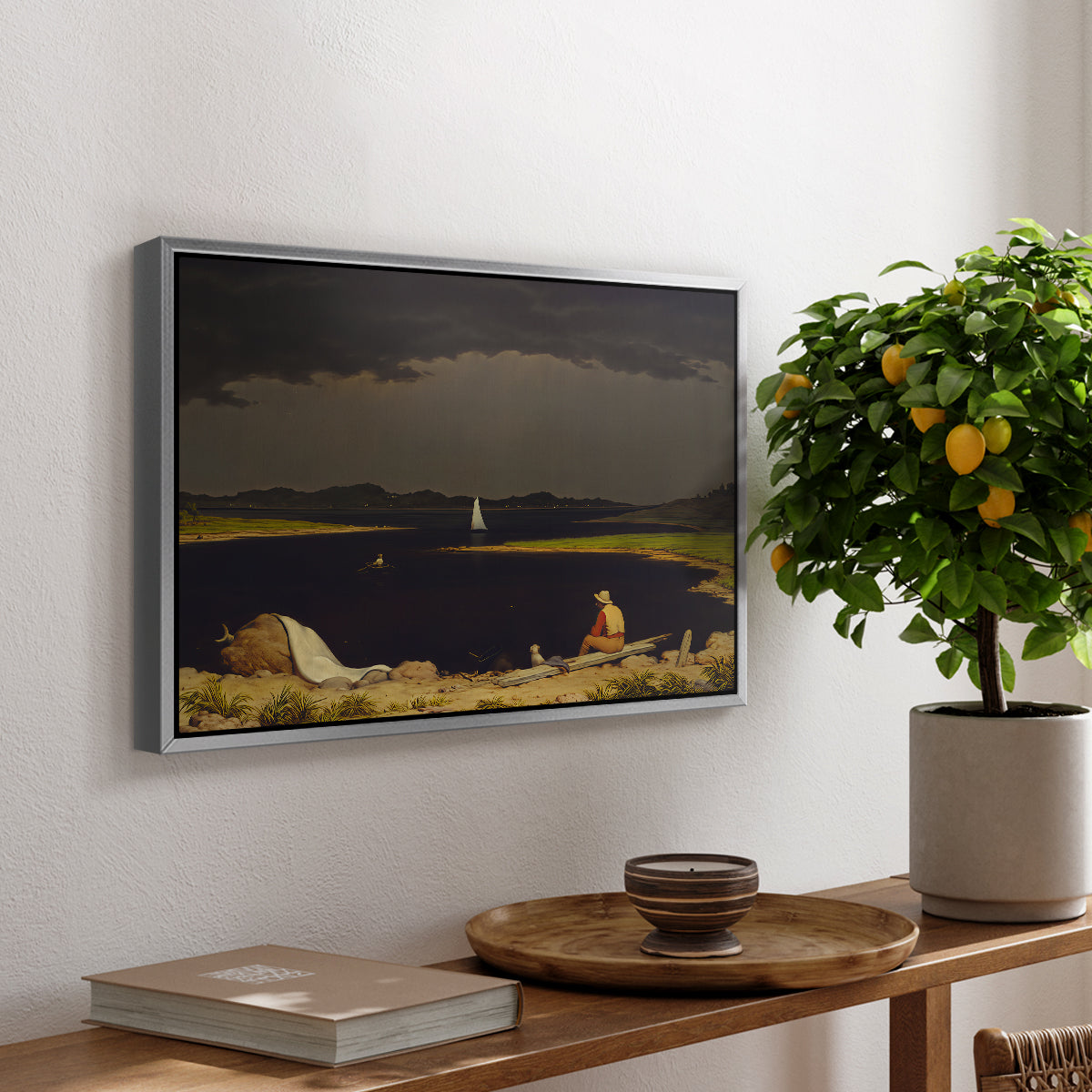 Approaching Thunder Storm, 1859 - Floater Framed Canvas Print