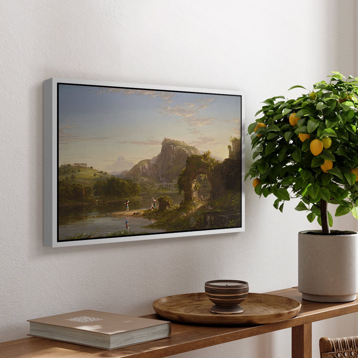 L'Allegro, 1845 - Floater Framed Canvas Print