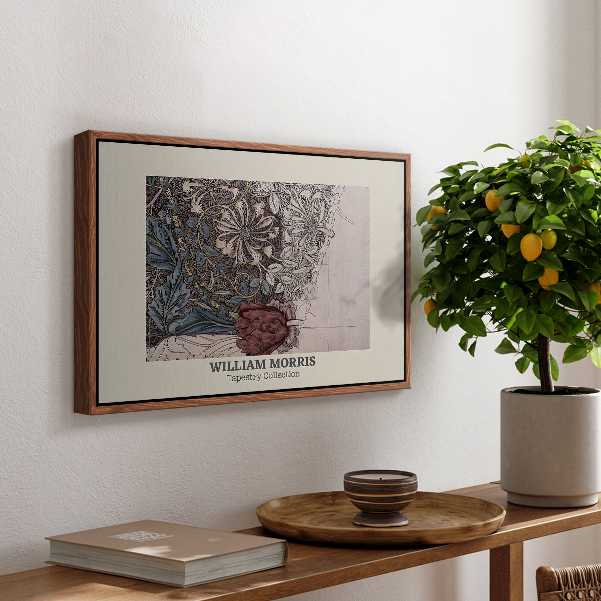 Honeysuckle (Tapestry Collection), 1874 - Floater Framed Canvas Print