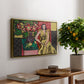 Seated Woman with a Vase of Amaryllis, 1941 - Floater Framed Canvas Print