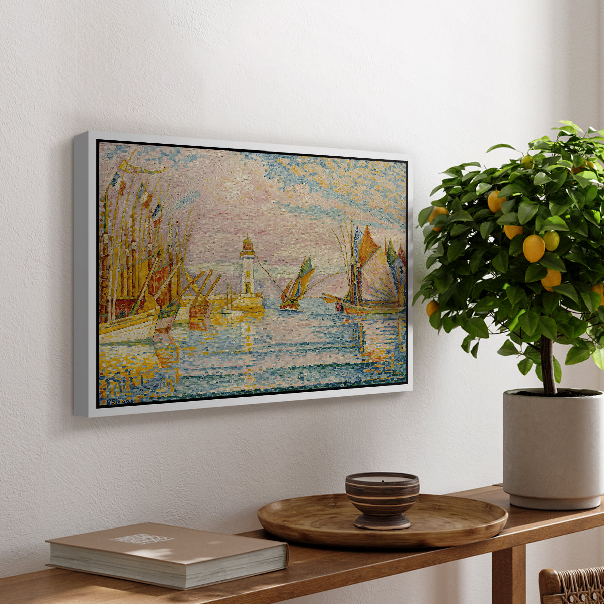 The Lighthouse at Groix, 1925 - Floater Framed Canvas Print
