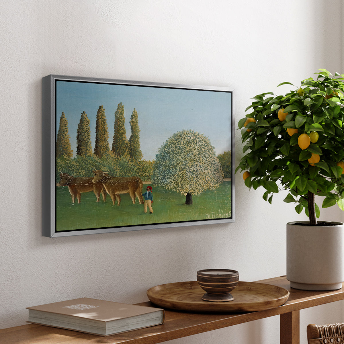 Meadlowland (The Pasture), 1910 - Floater Framed Canvas Print