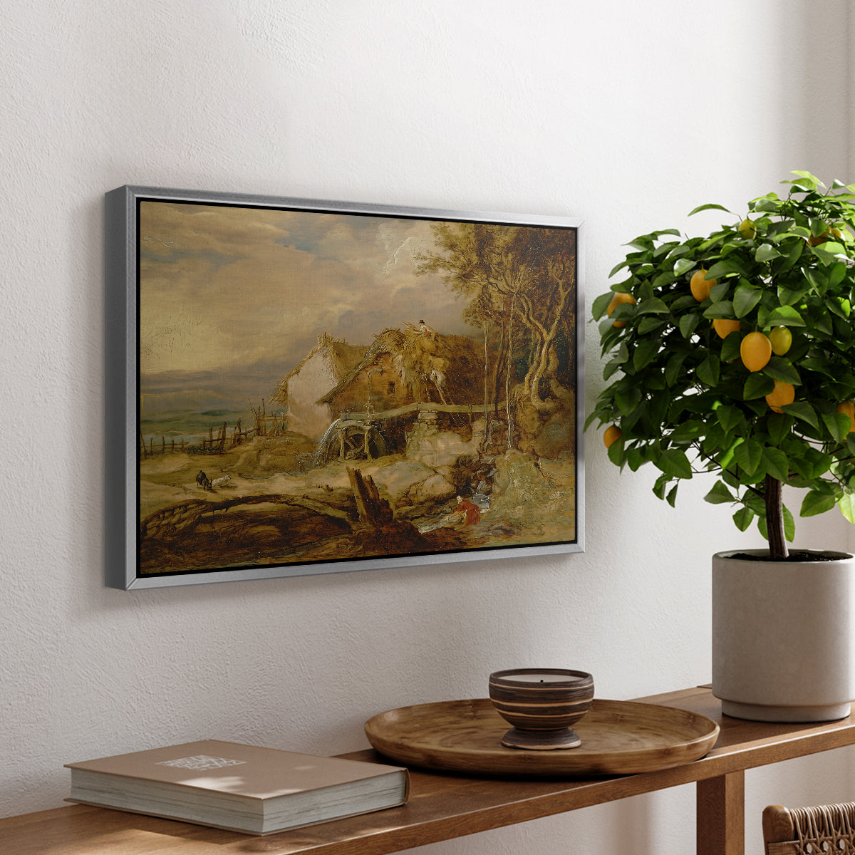 An Overshot Mill, c. 1802-1807 - Floater Framed Canvas Print