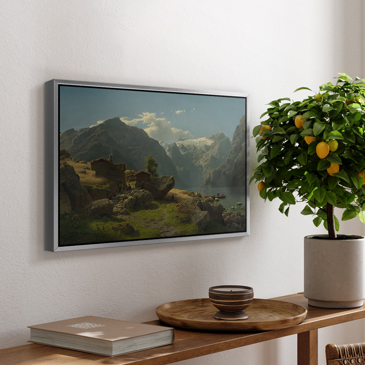 Balestrand, 1848 - Floater Framed Canvas Print
