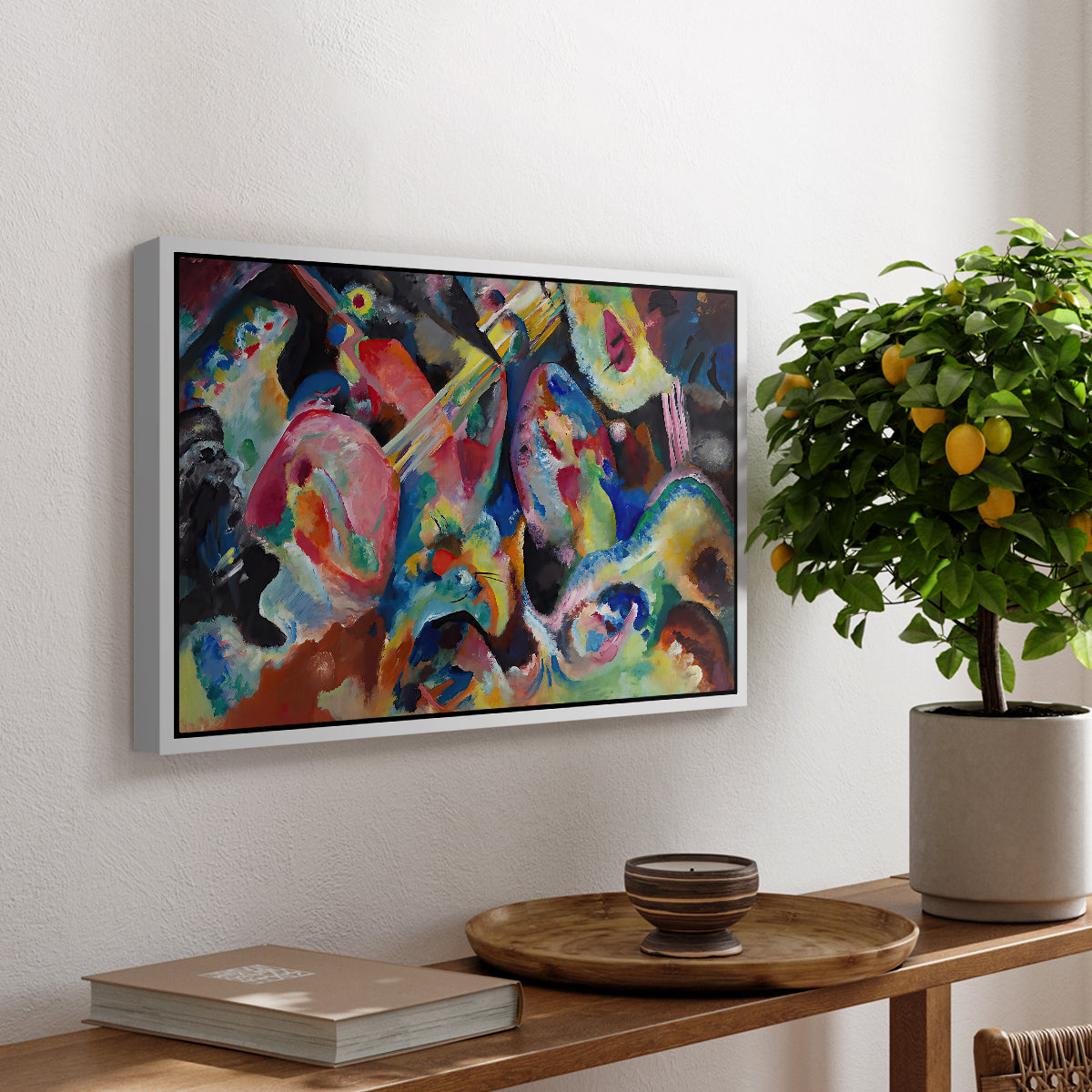 Improvisation. Deluge, 1913 - Floater Framed Canvas Print