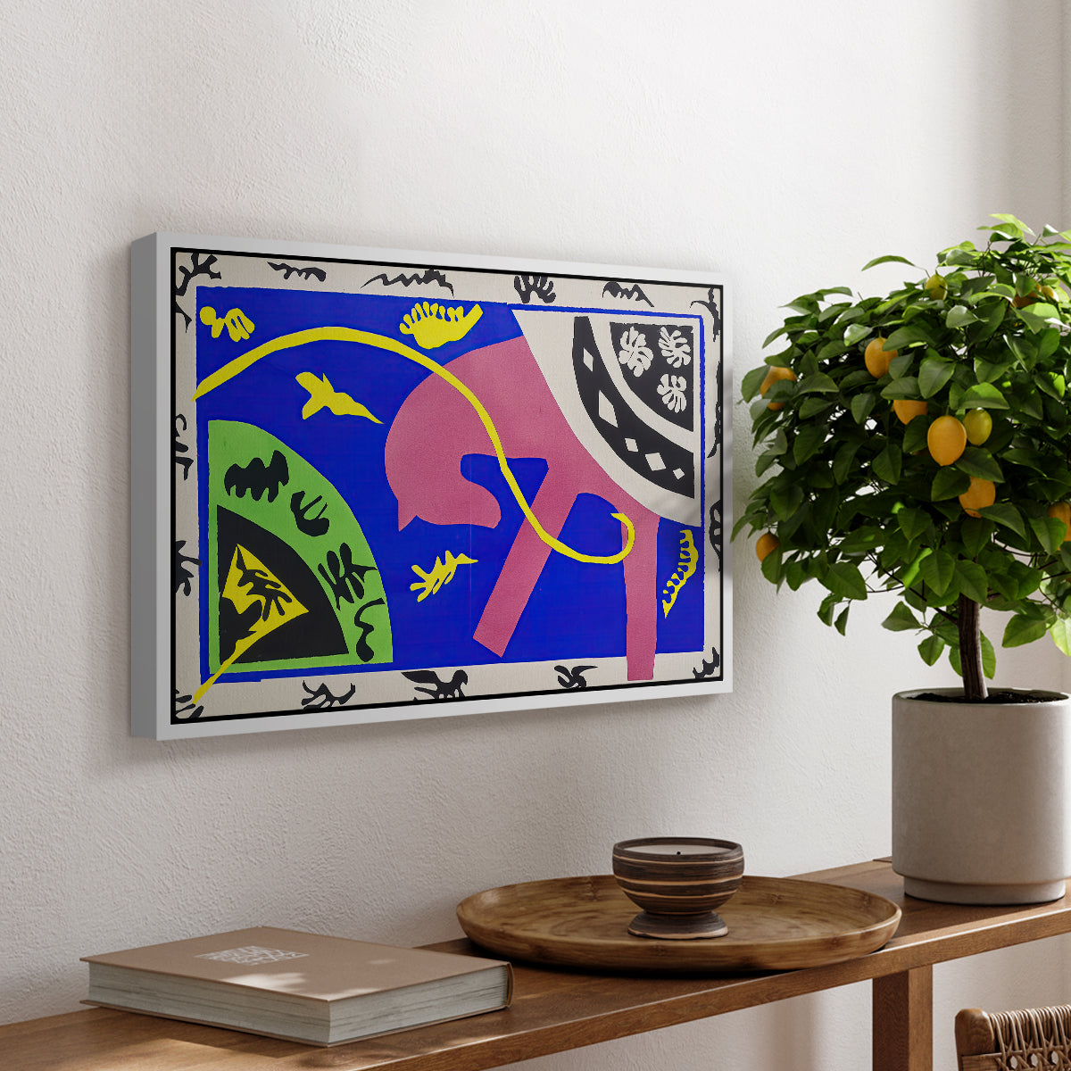 The Horse, the Rider and the Clown, from Jazz, 1947 - Floater Framed Canvas Print