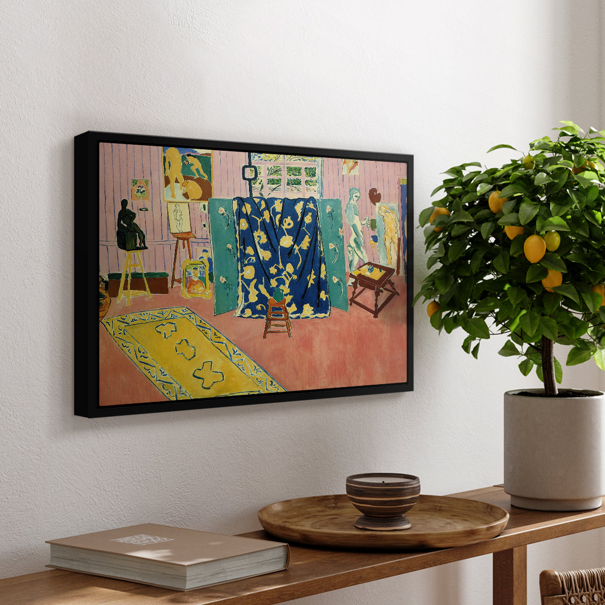 The Pink Studio (L'Atelier Rose), 1911 - Floater Framed Canvas Print