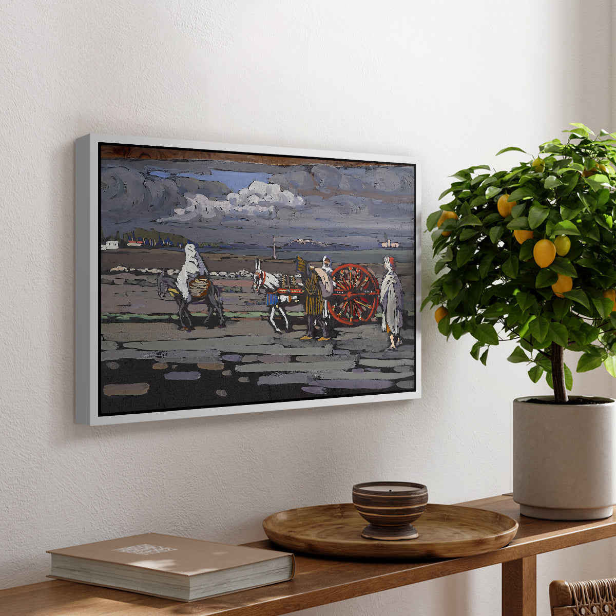 Country Road (Landstrasse), 1905 - Floater Framed Canvas Print
