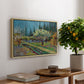 Orchard in Blossom, Bordered by Cypresses, 1888 - Floater Framed Canvas Print