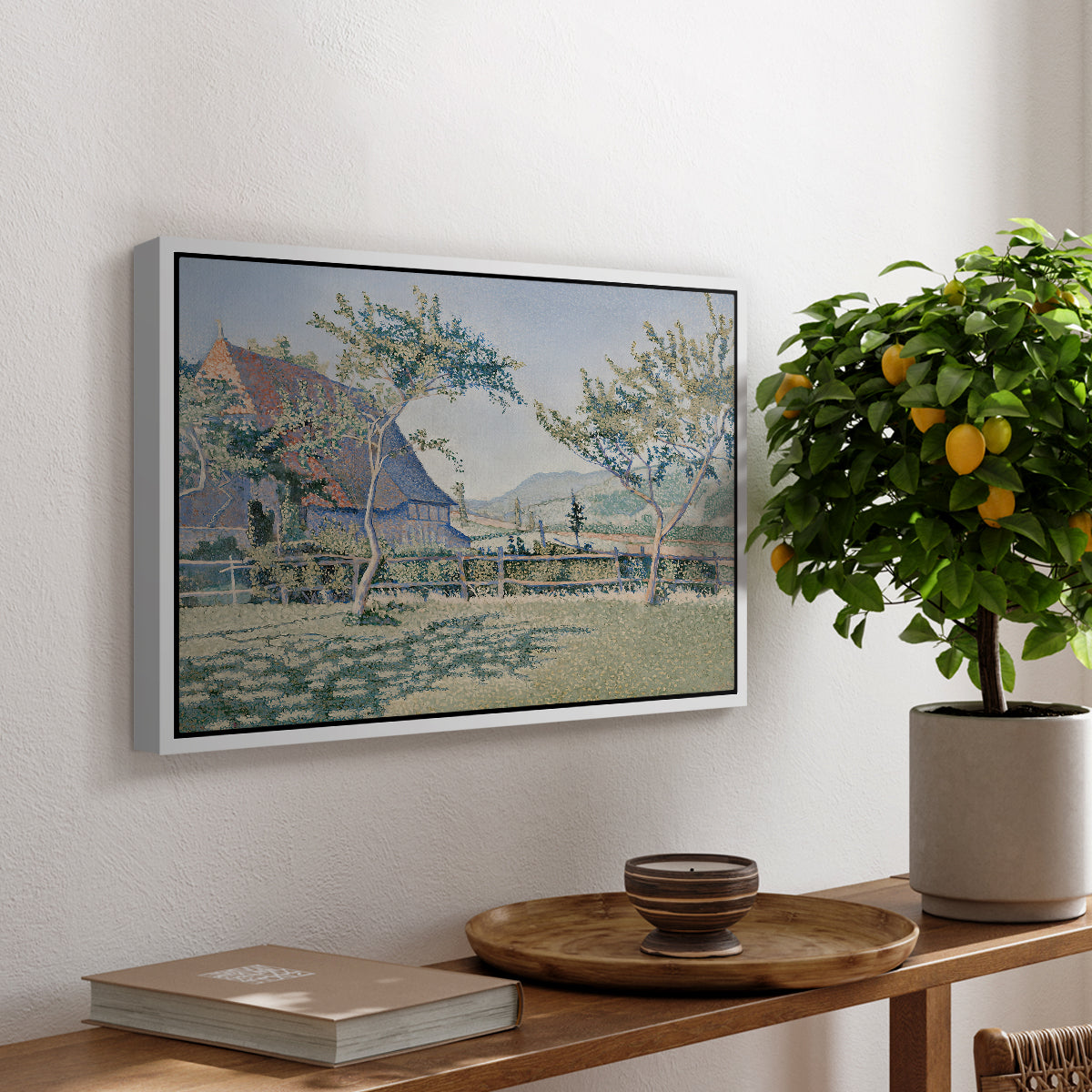 Comblat-le-Château, the Meadow, Opus 161, 1887 - Floater Framed Canvas Print