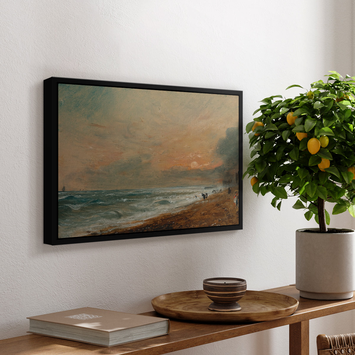 Hove Beach, c. 1824-1826 - Floater Framed Canvas Print